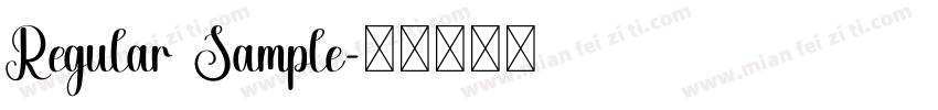 Regular Sample字体转换